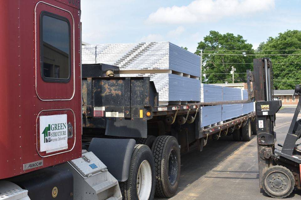 Unloading Drywall at Habitat for Humanity